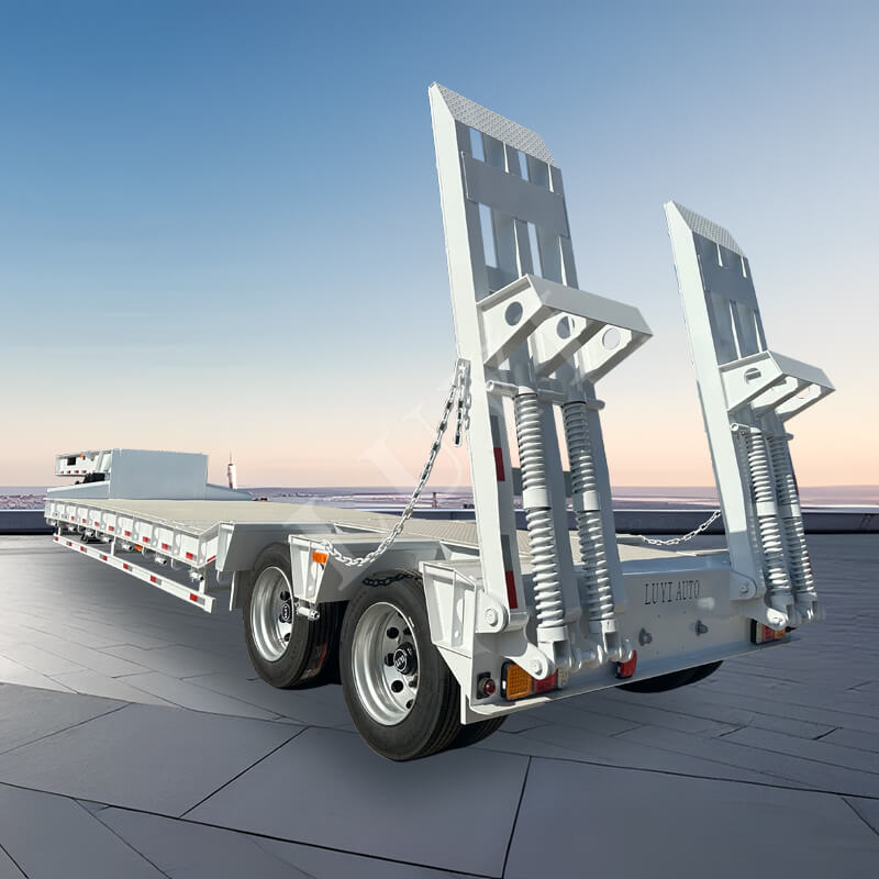 2 เพลา 20 ฟุต Gooseneck Lowboy Semi-trailer