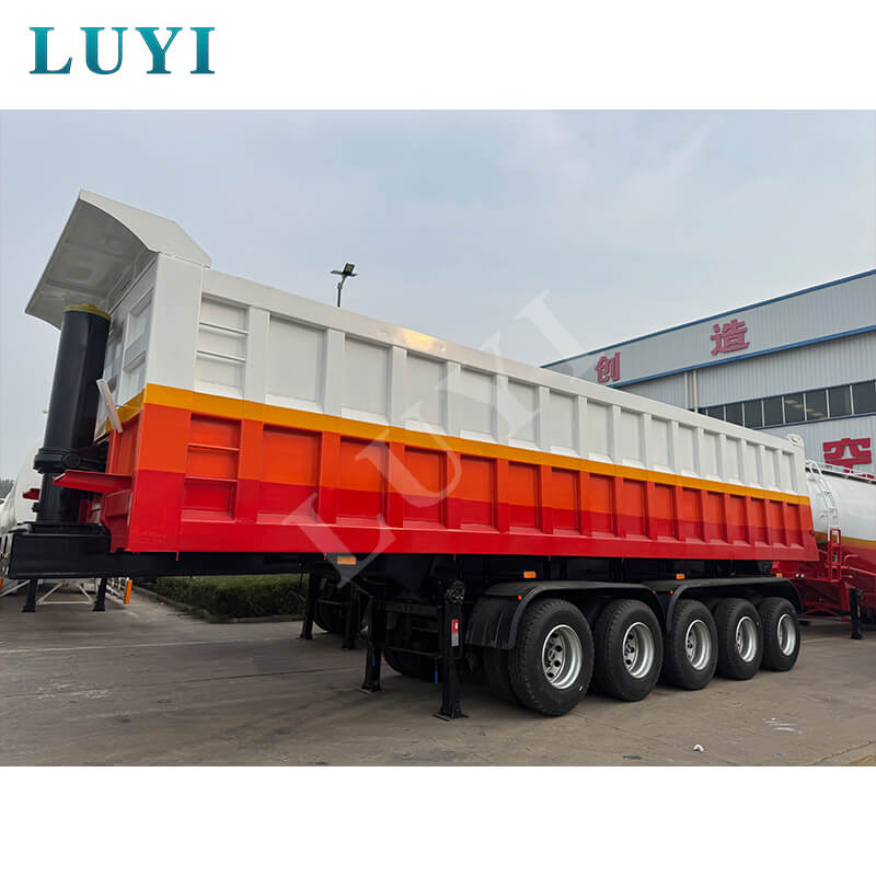 รถกึ่งพ่วงดัมพ์ห้าแกน Luyi ส่งออกไปยังกานา เครื่องจักรกลหนักระดับมืออาชีพได้รับการยอมรับ