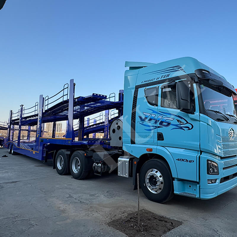 ตอบสนองความต้องการด้านลอจิสติกส์ได้อย่างแม่นยำ! รถกึ่งพ่วงบรรทุก 8 คัน Luyi ส่งมอบไปยังโมซัมบิก