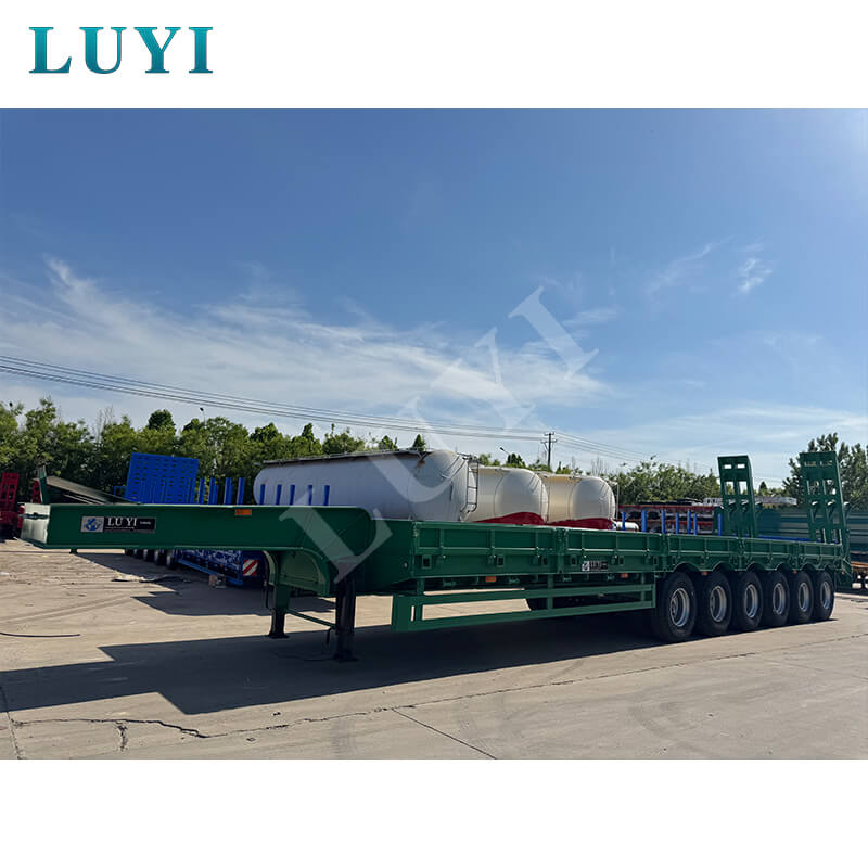 ความสำเร็จใหม่ในความร่วมมือข้ามชาติ! LUYI รถกึ่งพ่วงพื้นต่ำคอห่าน 6 เพลาถูกจัดส่งเป็นชุดไปยังมอริเตเนีย