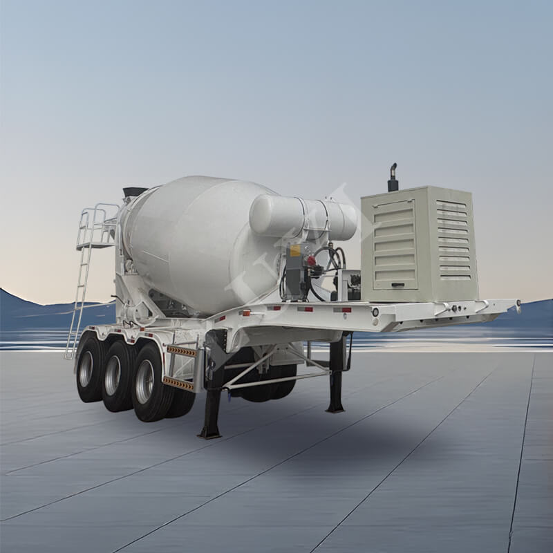 รถกึ่งพ่วงถังสีฝุ่น 3 เพลา 12 ลูกบาศก์เมตร