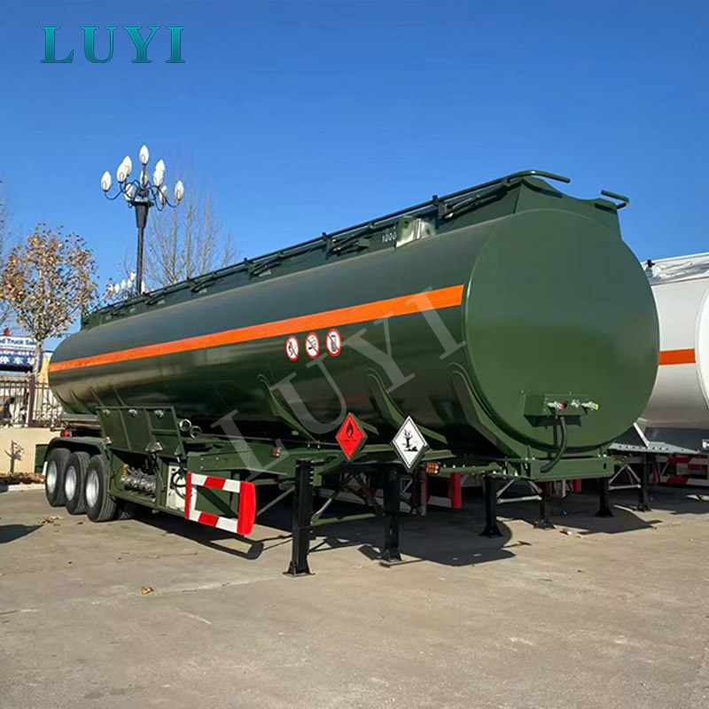 3 Axle 32CBM รถบรรทุกถังสุญญากาศ รถพ่วงถังเก็บน้ำสแตนเลส
