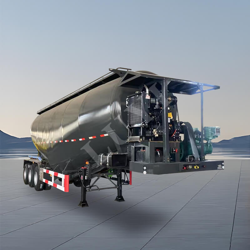 รถกึ่งพ่วงถังซีเมนต์หนาเหล็กคาร์บอน 3 เพลา 35 ลูกบาศก์เมตร รถกึ่งพ่วงถังซีเมนต์หนาเหล็กคาร์บอน 3 เพลา 35 ลูกบาศก์เมตร