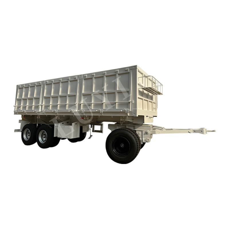 3 เพลา 40 ตัน Cargo Transport Traction Side-tipping Dump Trailer