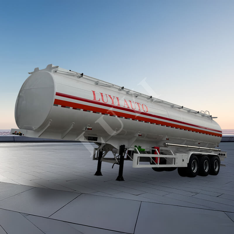 รถกึ่งพ่วงถังน้ำมันเหล็กคาร์บอน 3 เพลา 45,000 ลิตร