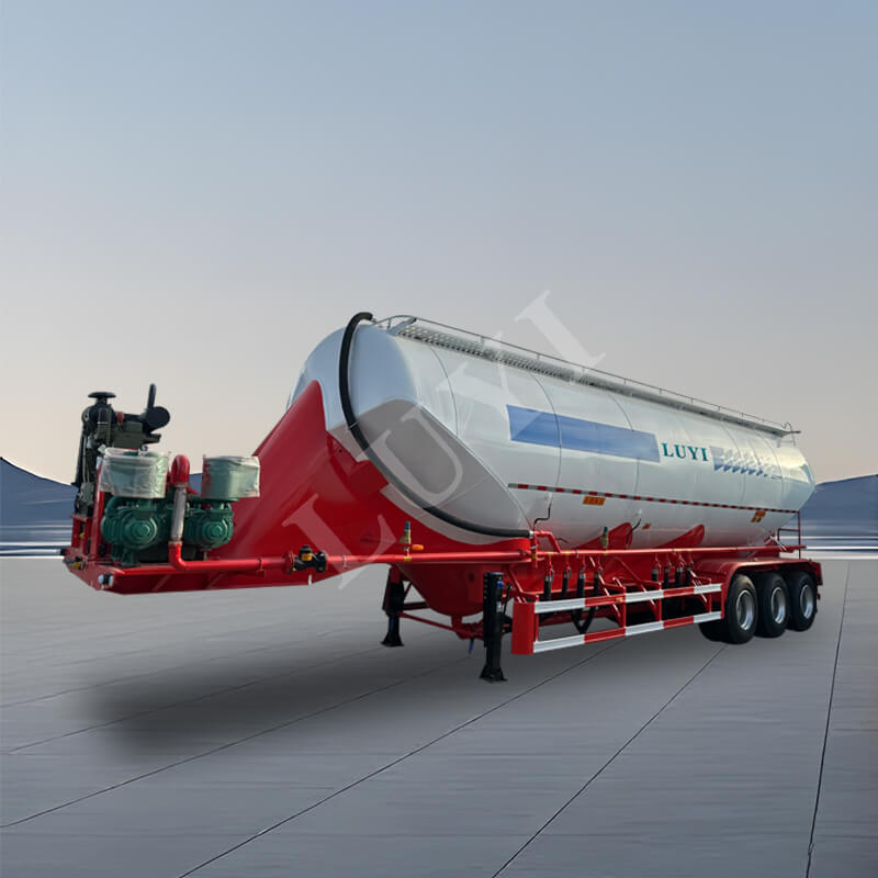 รถกึ่งพ่วงถังซีเมนต์ชนิด V ขนาดใหญ่ 3 เพลา 50 ลูกบาศก์เมตร