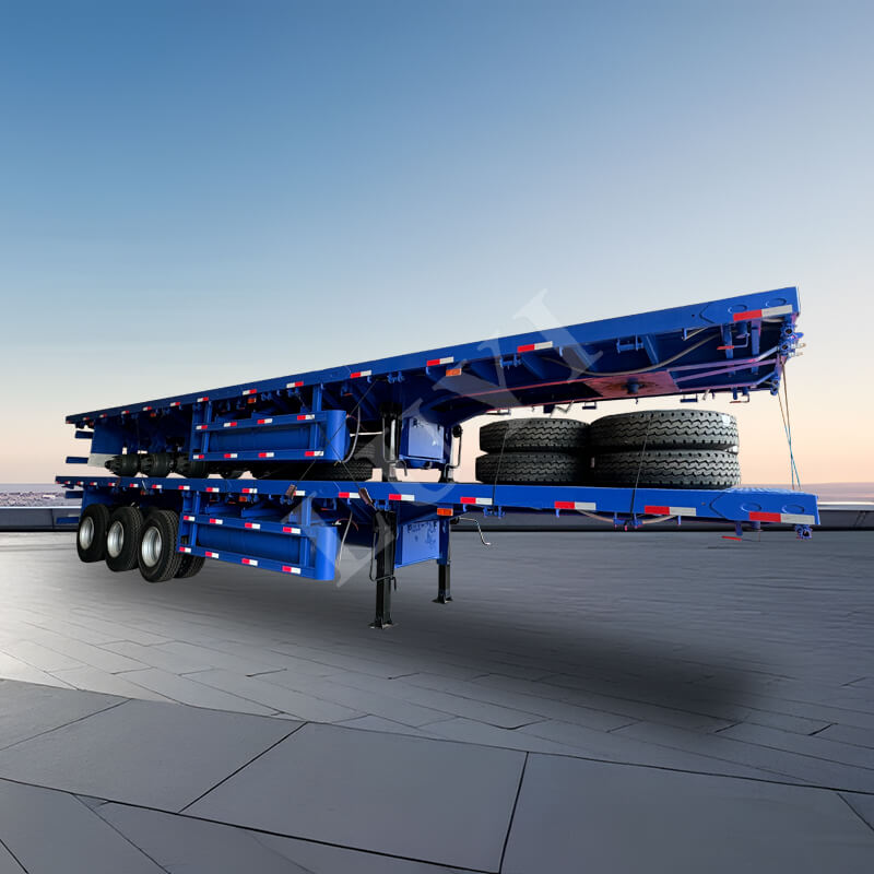 ขายรถพ่วงกึ่งพ่วงพื้นเรียบ 3 เพลา 50 ตัน