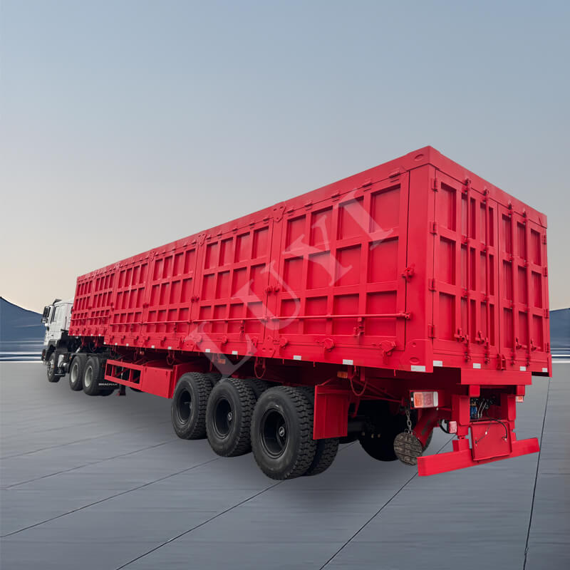 รถกึ่งพ่วงผนังด้านข้าง 3 เพลา 60-80 ตัน