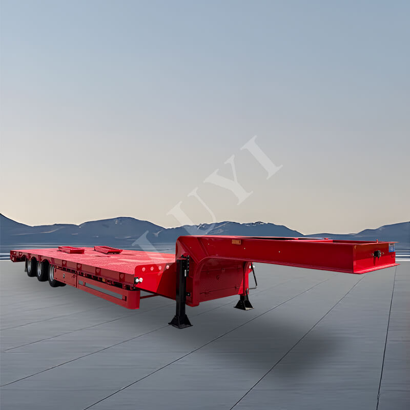 รถกึ่งพ่วงโครงต่ำ 3 เพลา 80 ตัน