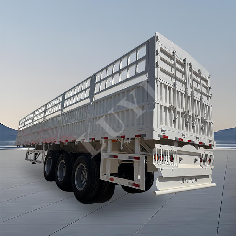 รถกึ่งพ่วงอเนกประสงค์เหล็กคาร์บอน 3 เพลา 80 ตันถึง 100 ตัน