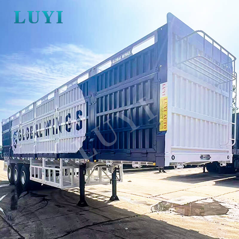 3 เพลาสำหรับงานหนัก 100 ตันรถกึ่งพ่วงสูงที่ถอดออกได้