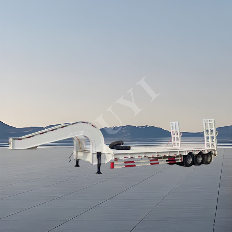 รถกึ่งพ่วงพื้นต่ำ 3 เพลาพร้อม BPW, 60-100 ตัน