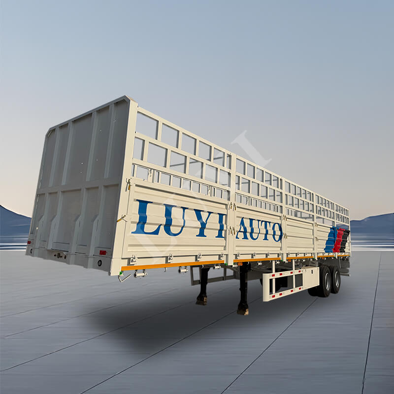 รถกึ่งพ่วงรั้วสูง 30 ตัน 60 ตัน