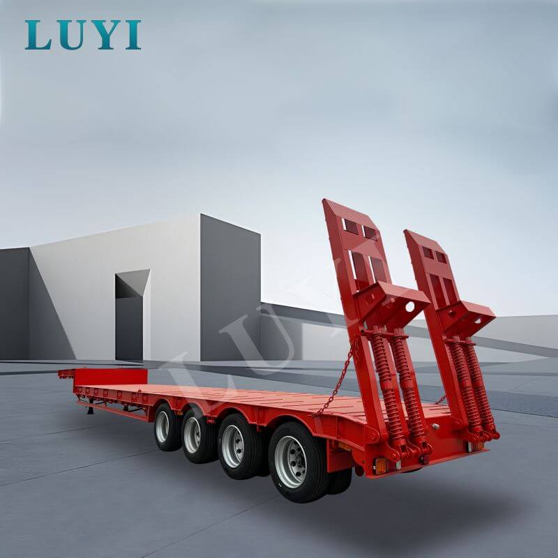 รถกึ่งพ่วงพื้นต่ำคอห่าน 4 เพลา 60 ตัน