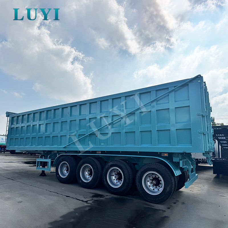 รถพ่วงดั๊มพ์ปลายแหลม 4 เพลา 80 ตัน