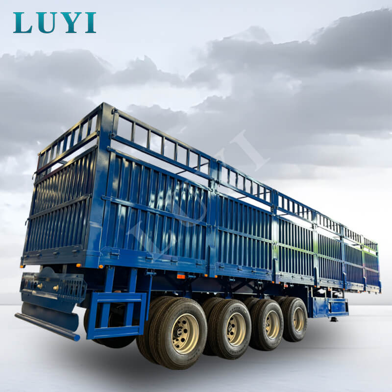 รถกึ่งพ่วงวางข้างแบบ 4 เพลา รถกึ่งพ่วงวางข้างแบบ 4 เพลา