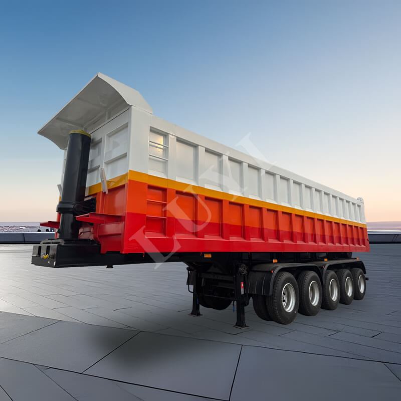 รถพ่วงดั๊มพ์เหล็กคาร์บอน 5 แกน, รถพ่วงดั๊มพ์ด้านหลังสำหรับงานหนัก 120 ตัน