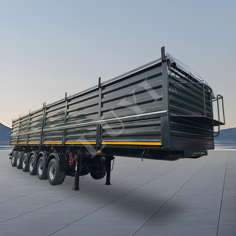 รถกึ่งพ่วงแผ่นรั้ว 6 เพลา