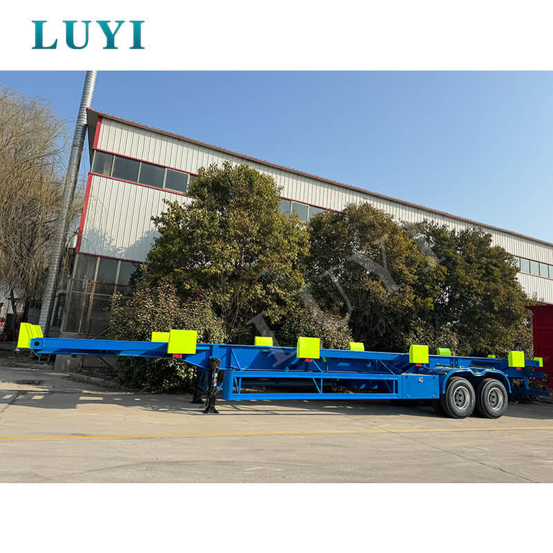 ขายรถกึ่งพ่วงโครงกระดูกขนส่งตู้คอนเทนเนอร์ขนาด 60 ตัน