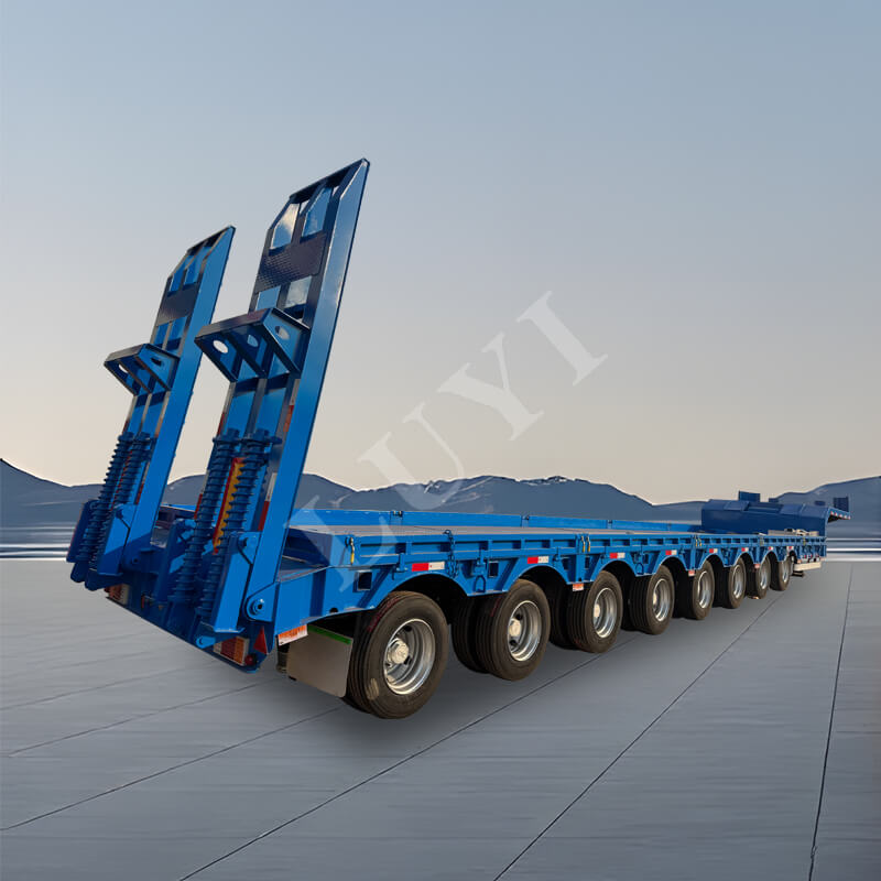 รถพ่วงบรรทุกหนักคอห่าน 8 เพลา 150 ตัน รถพ่วงบรรทุกหนักคอห่าน 8 เพลา 150 ตัน