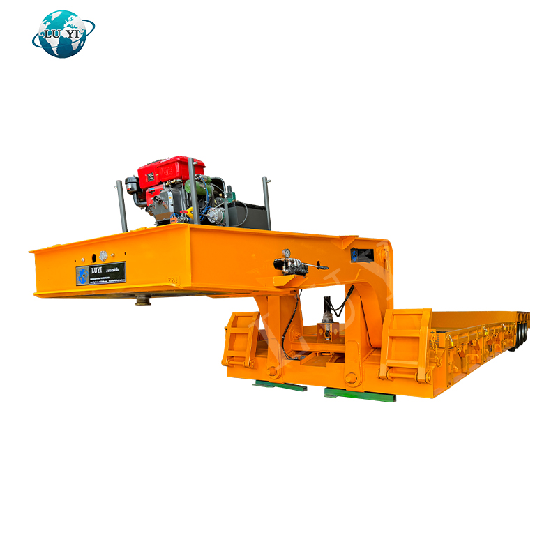 รถกึ่งพ่วงบรรทุกต่ำคอห่านแบบถอดได้ 80 ตัน รถกึ่งพ่วงบรรทุกต่ำคอห่านแบบถอดได้ 80 ตัน