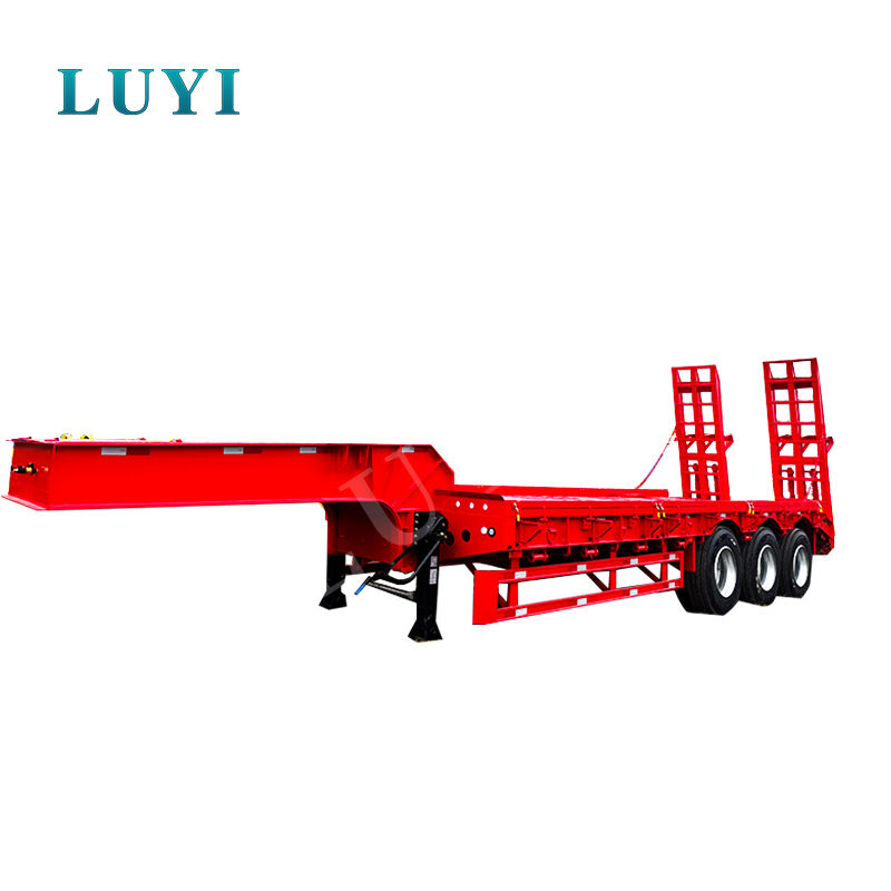 LUYI รถกึ่งพ่วงพื้นต่ำ 3 เพลา: โซลูชันของคุณสำหรับการขนส่งเครื่องจักรกลหนักและเครื่องจักร