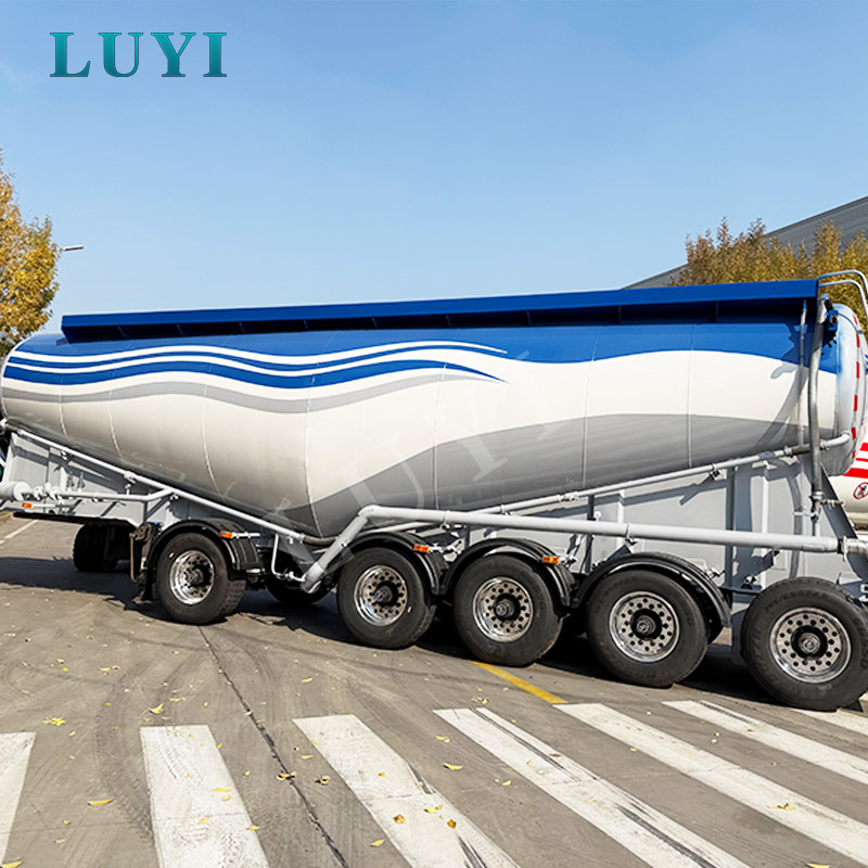 LUYI 4 Axle 40 ลูกบาศก์เมตรรถกึ่งพ่วงถังผง