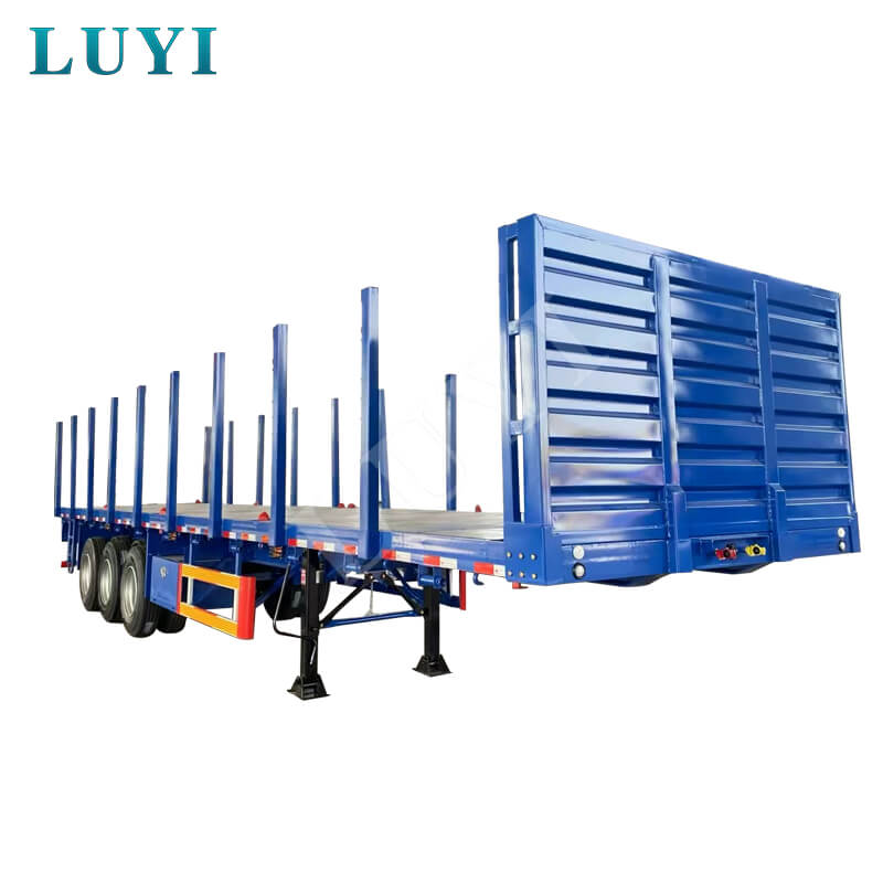 LUYI 40ft 50 Ton 3 Axle Steel Flatbed Semi-Trailer ขาย